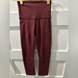 Lululemon size 0 Burgundy/Maroon 21 inch crop leggings